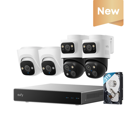 eufy NVR Security System S4 (2 S4 PTZ Cams and 2 E41 Turret Cams)