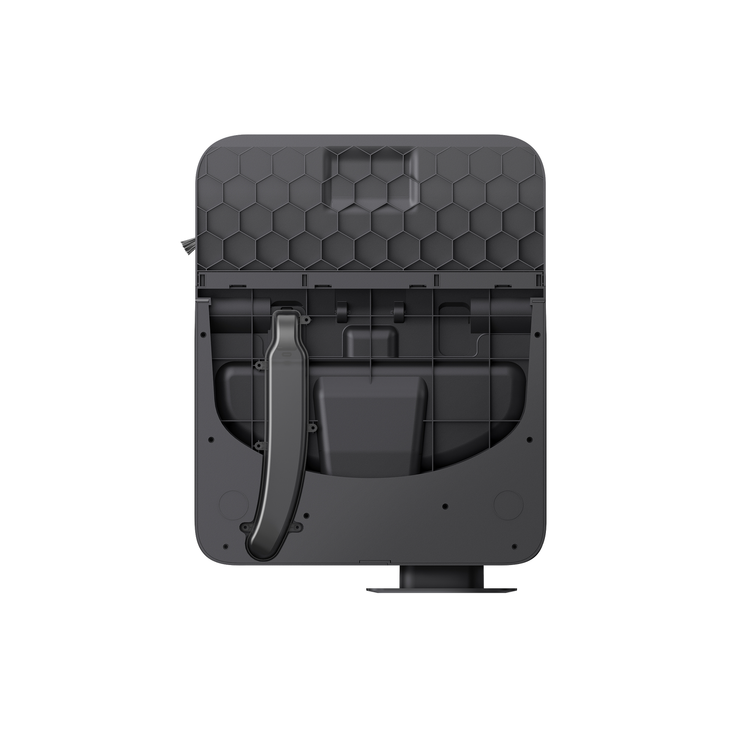 eufy cleaning station with honeycomb textured panel