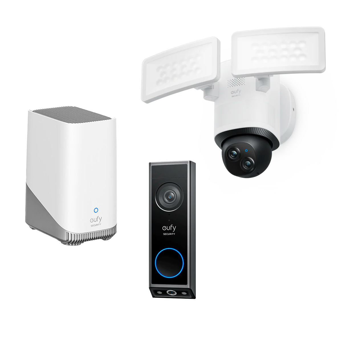 Doorbell & Floodlight Cam E340 Bundle + Homebase 3