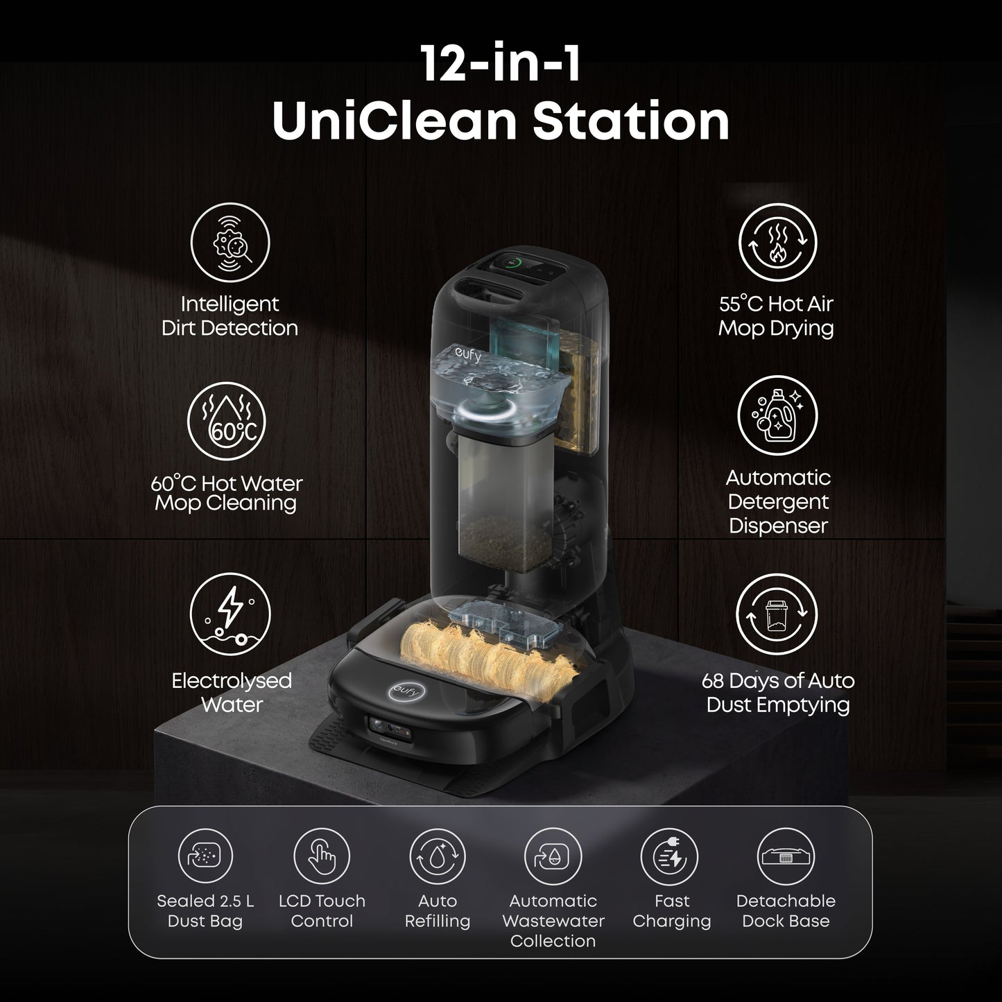 eufy Omni S2 Robot Vacuum and Mop with security camera S350 4K UHD Indoor Camera