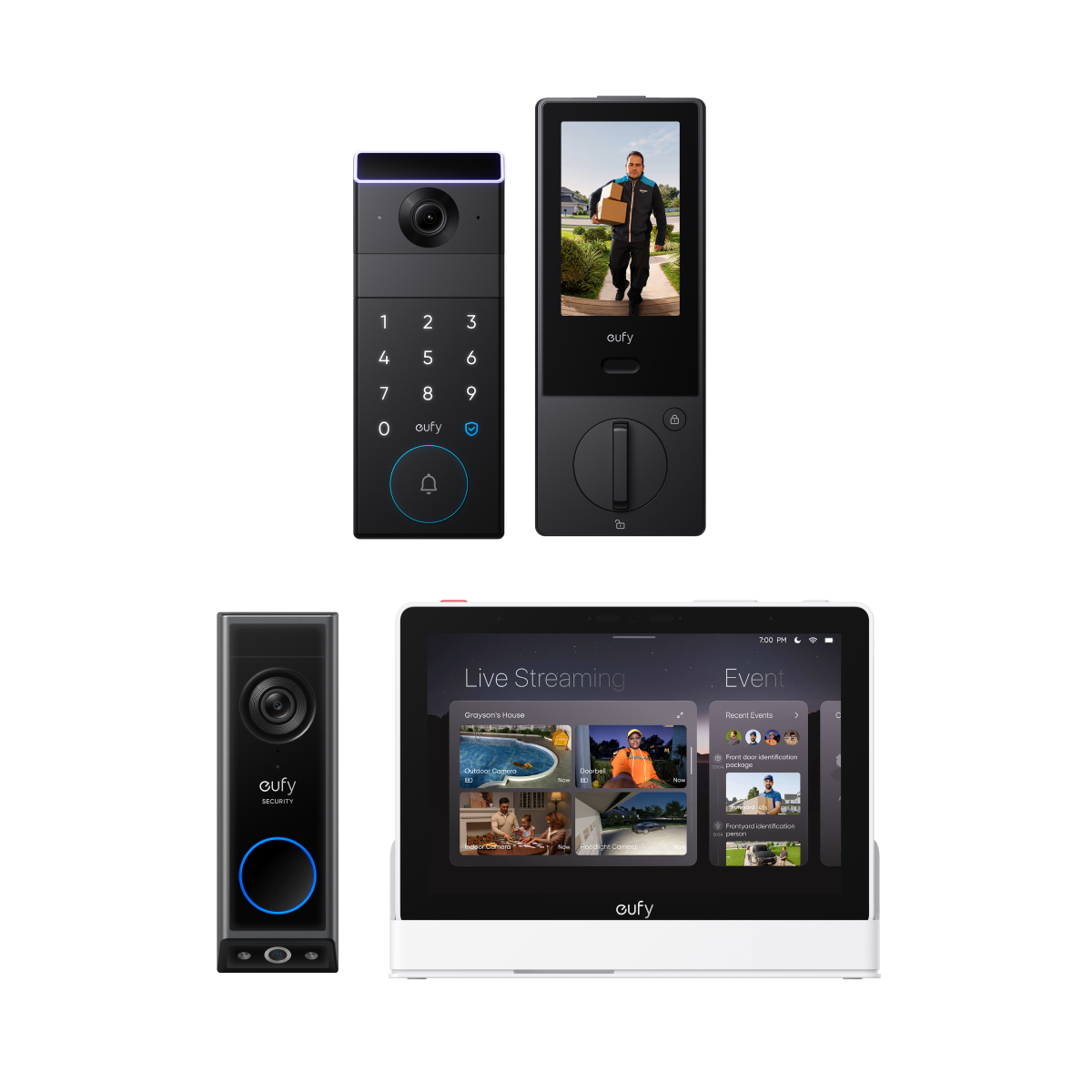 eufy FamiLock S3 Max + Video Doorbell E340 + eufy Smart Display E10