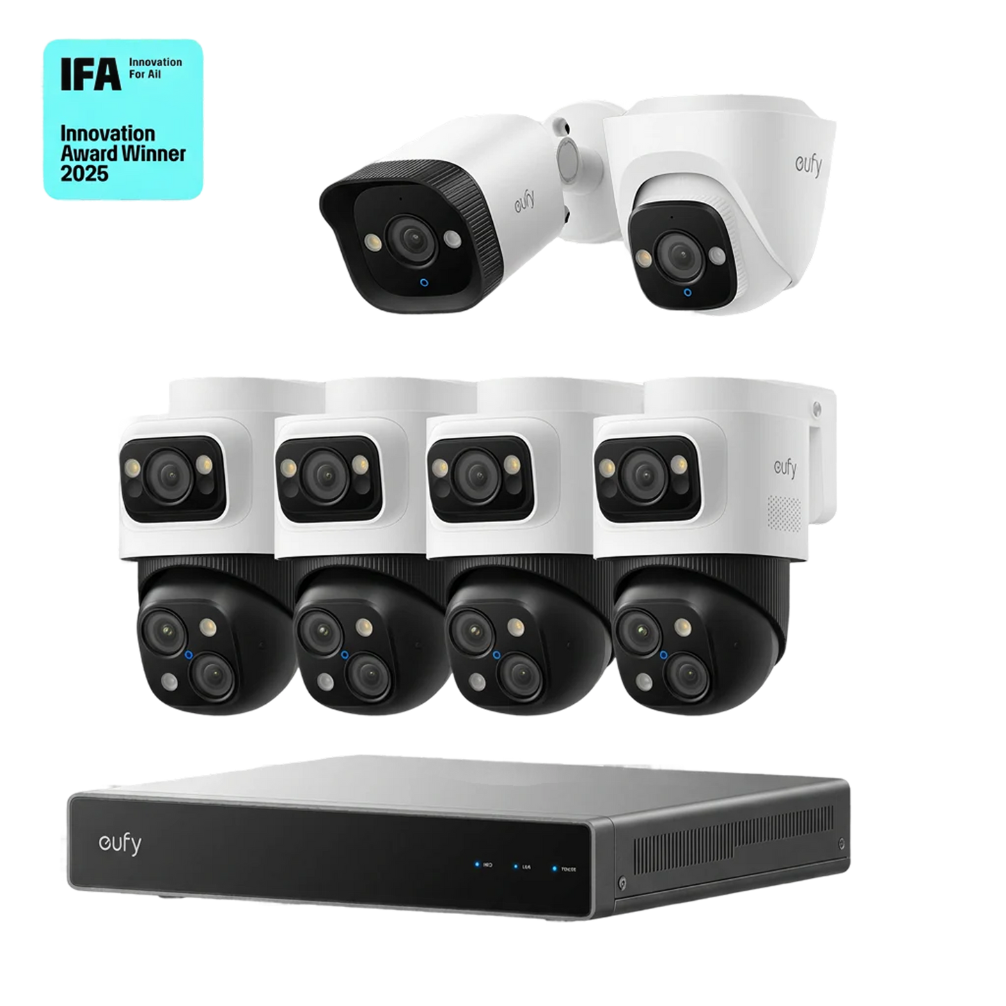 eufy PoE NVR Security System S4 Max+Turret Camera E41+ Bullet Camera E40