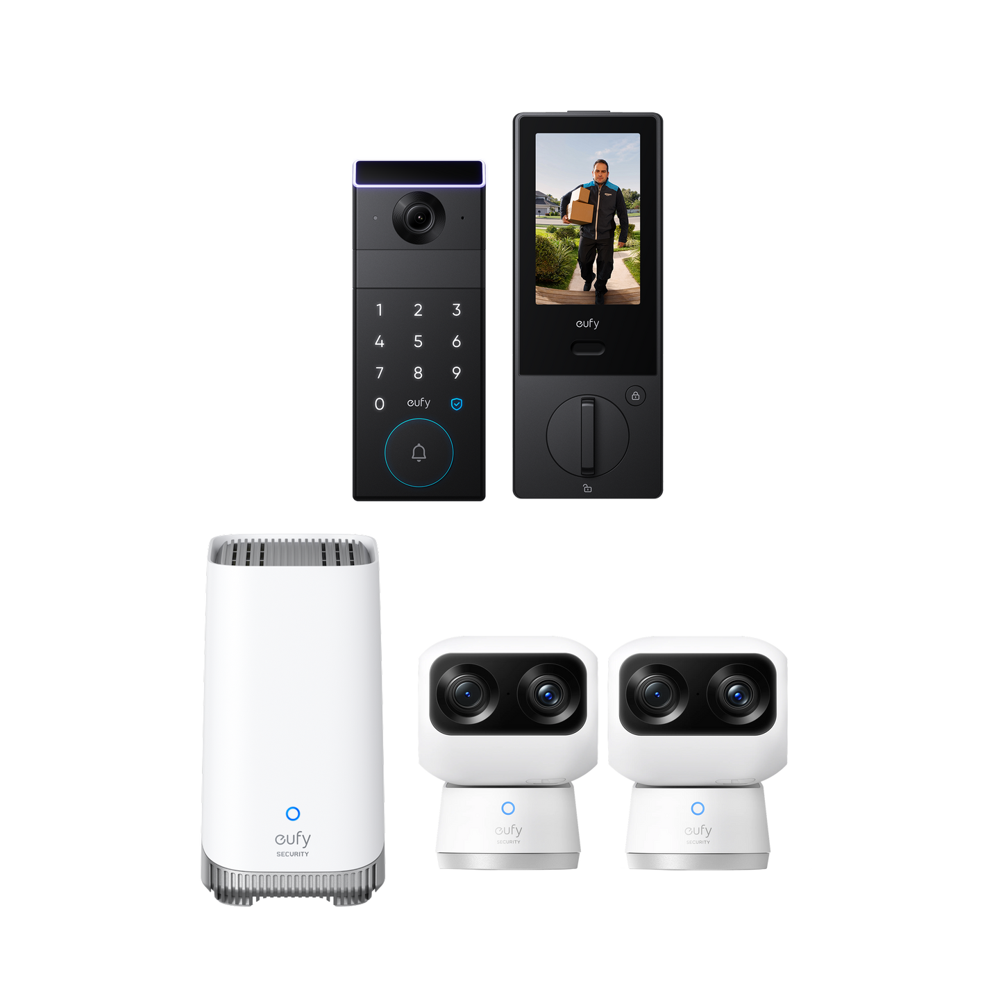 eufy FamiLock S3 Max + Indoor Cam S350 ×2 + HomeBase™ S380