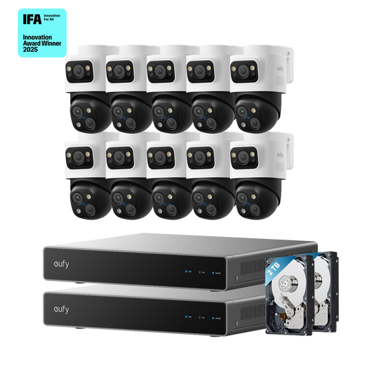 eufy Dual-NVR PoE System with 10 PoE Cam S4