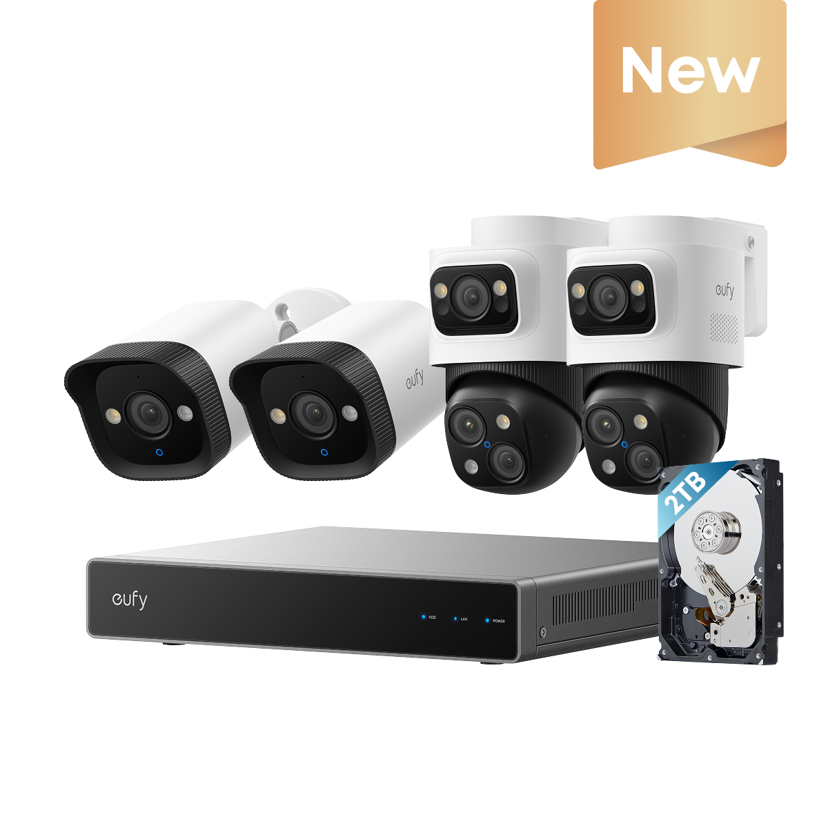 eufy S4 NVR 4-Cam System + Doorbell E340 + Smart Display E10