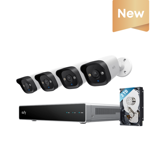 eufy E40 NVR POE 24/7 Security System - 4 x Bullet Cameras