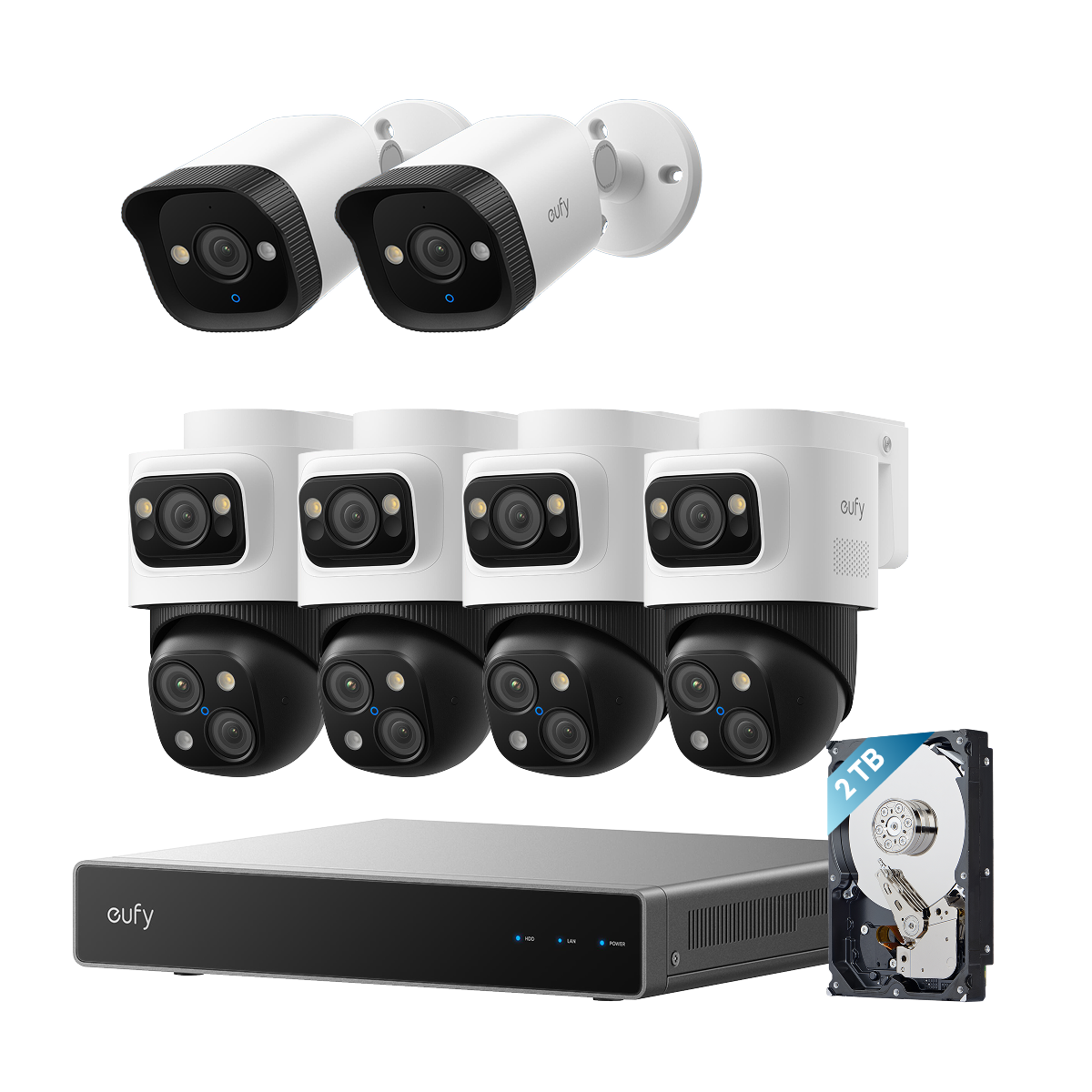 eufy PoE NVR Security System S4 Max + 2 Bullet Cameras