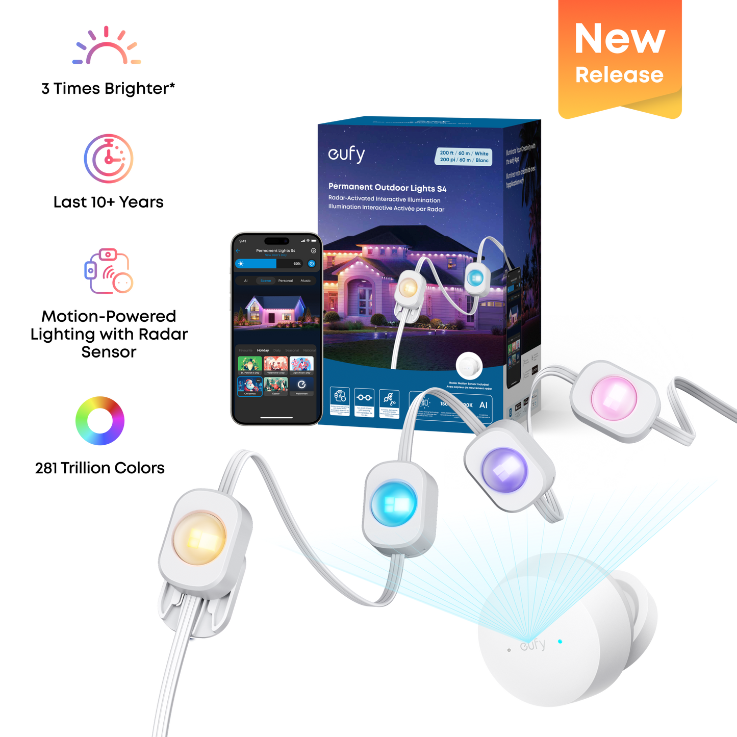eufy Permanent Outdoor Lights S4 (30m with 72 LED Lights)