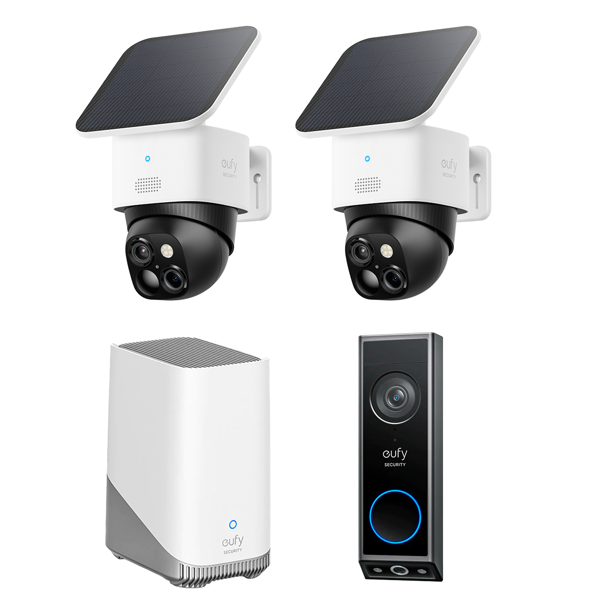 SoloCam S340 (2-Pack) + Video Doorbell E340 + eufy HomeBase™ S380