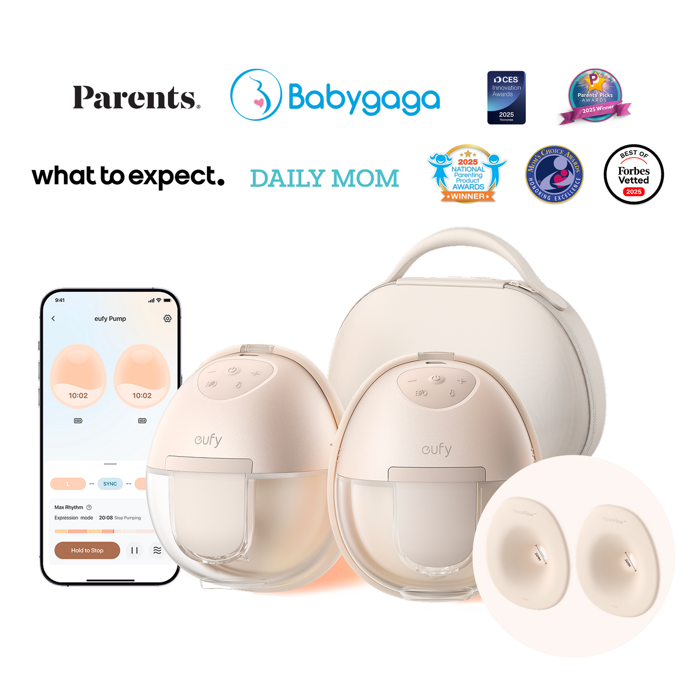 eufy Breast Pump S1 Pro & Original 27mm Flange (2-Pack)