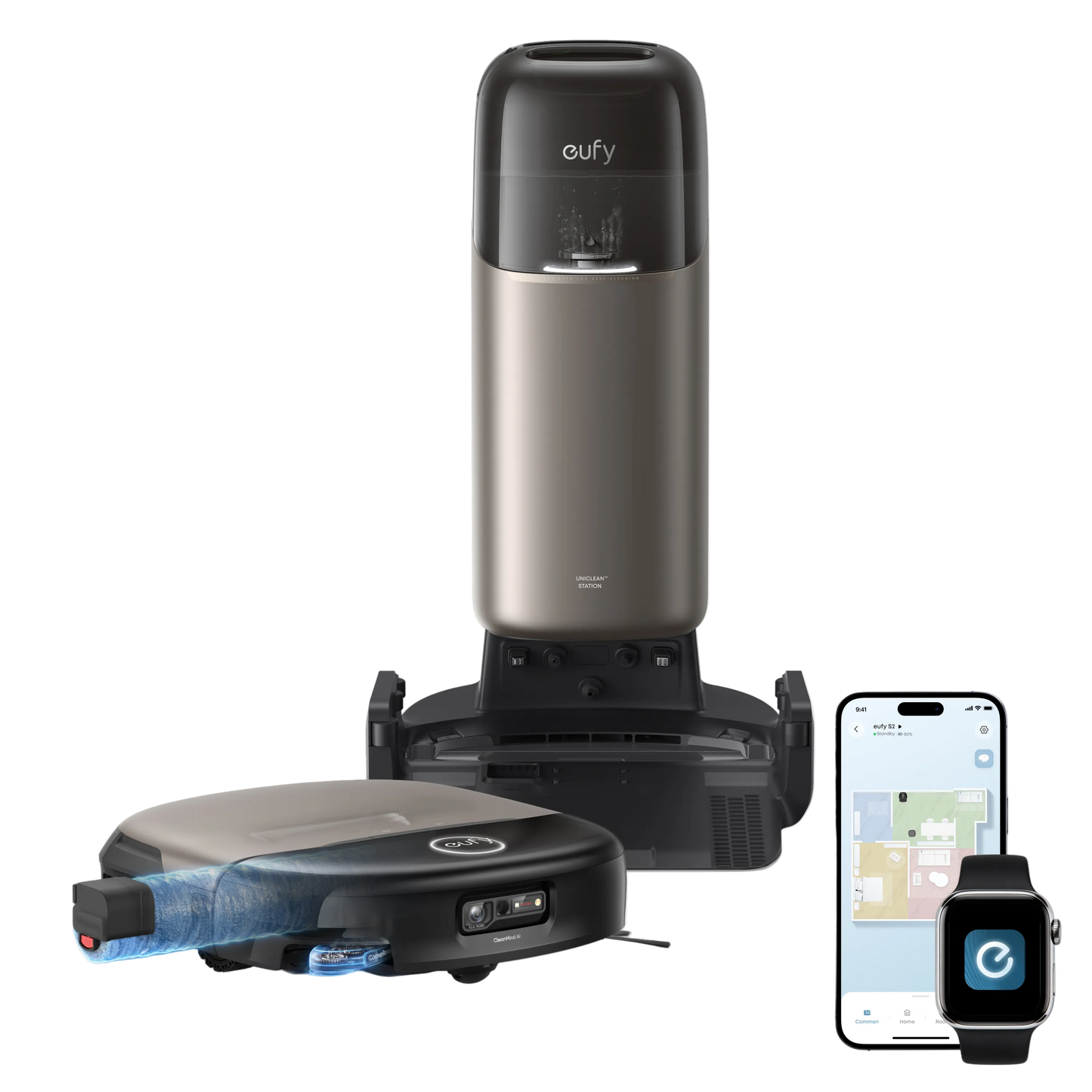 eufy Omni S2 Robot Vacuum and Mop with security camera S350 4K UHD Indoor Camera