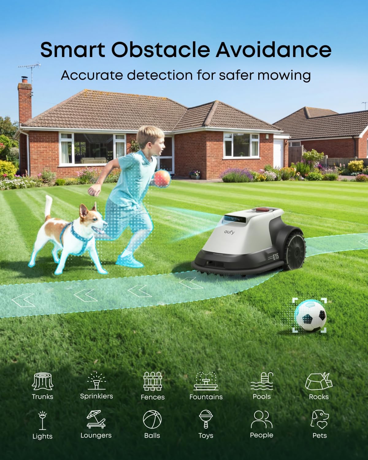 eufy Robot Lawn Mower E15 + SoloCam S340 Bundle