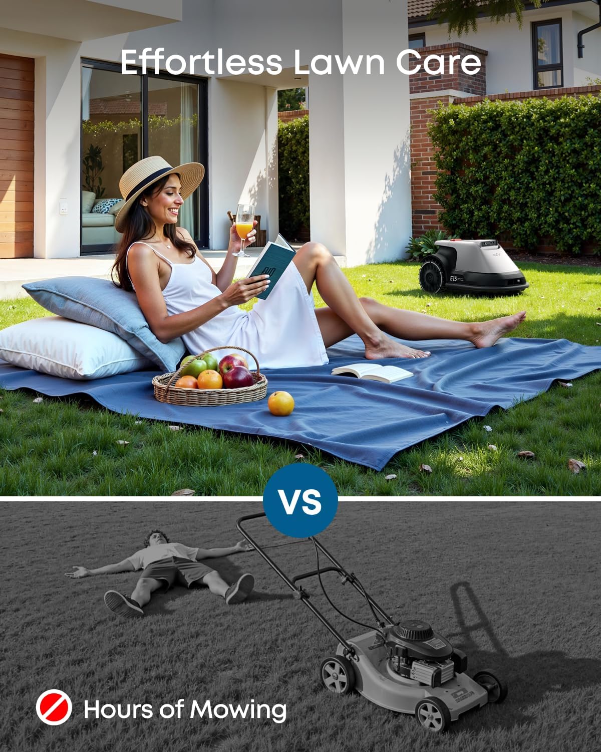 eufy Robot Lawn Mower E15 + SoloCam S340 Bundle