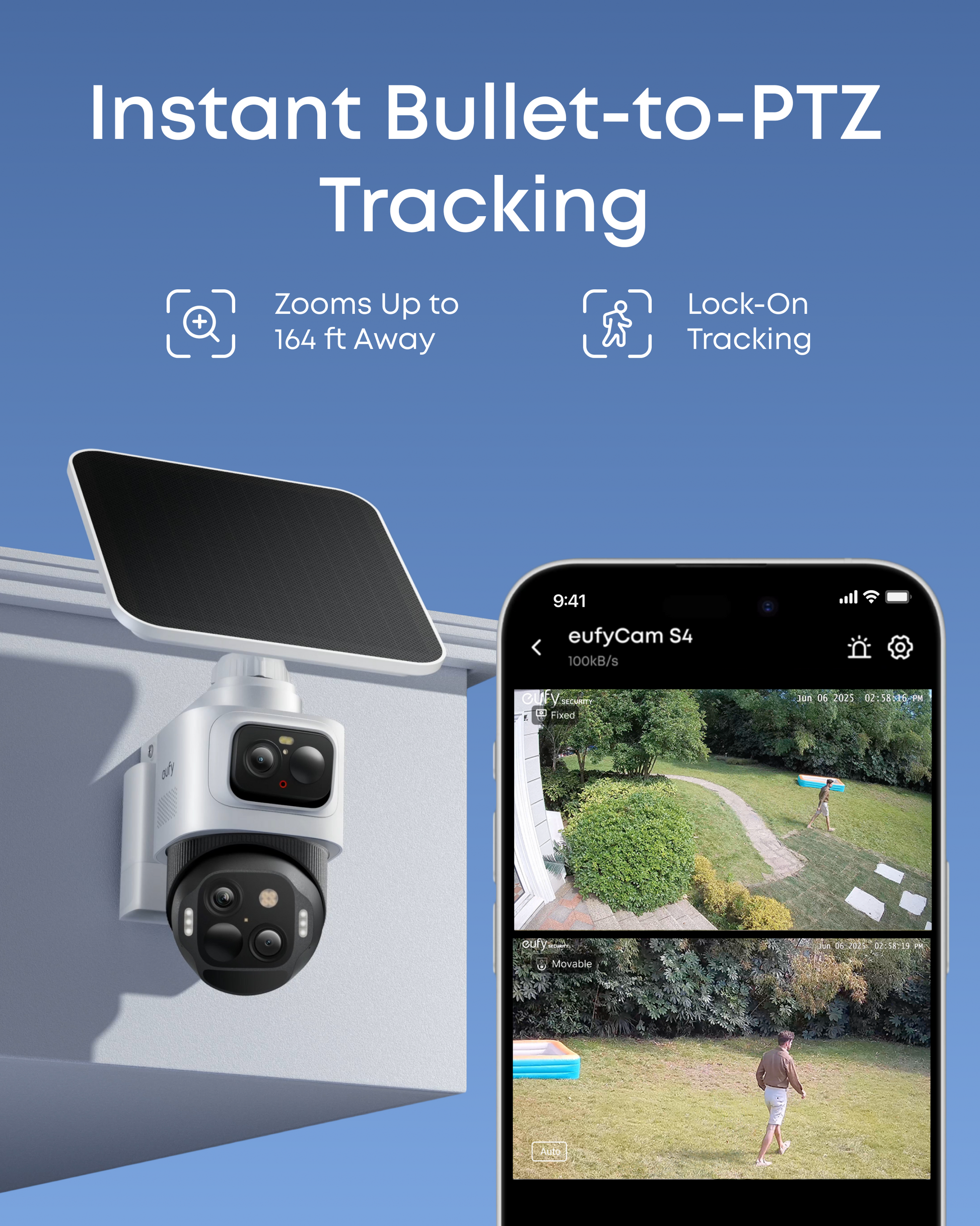 eufycam S4 bullet-to-ptz tracking