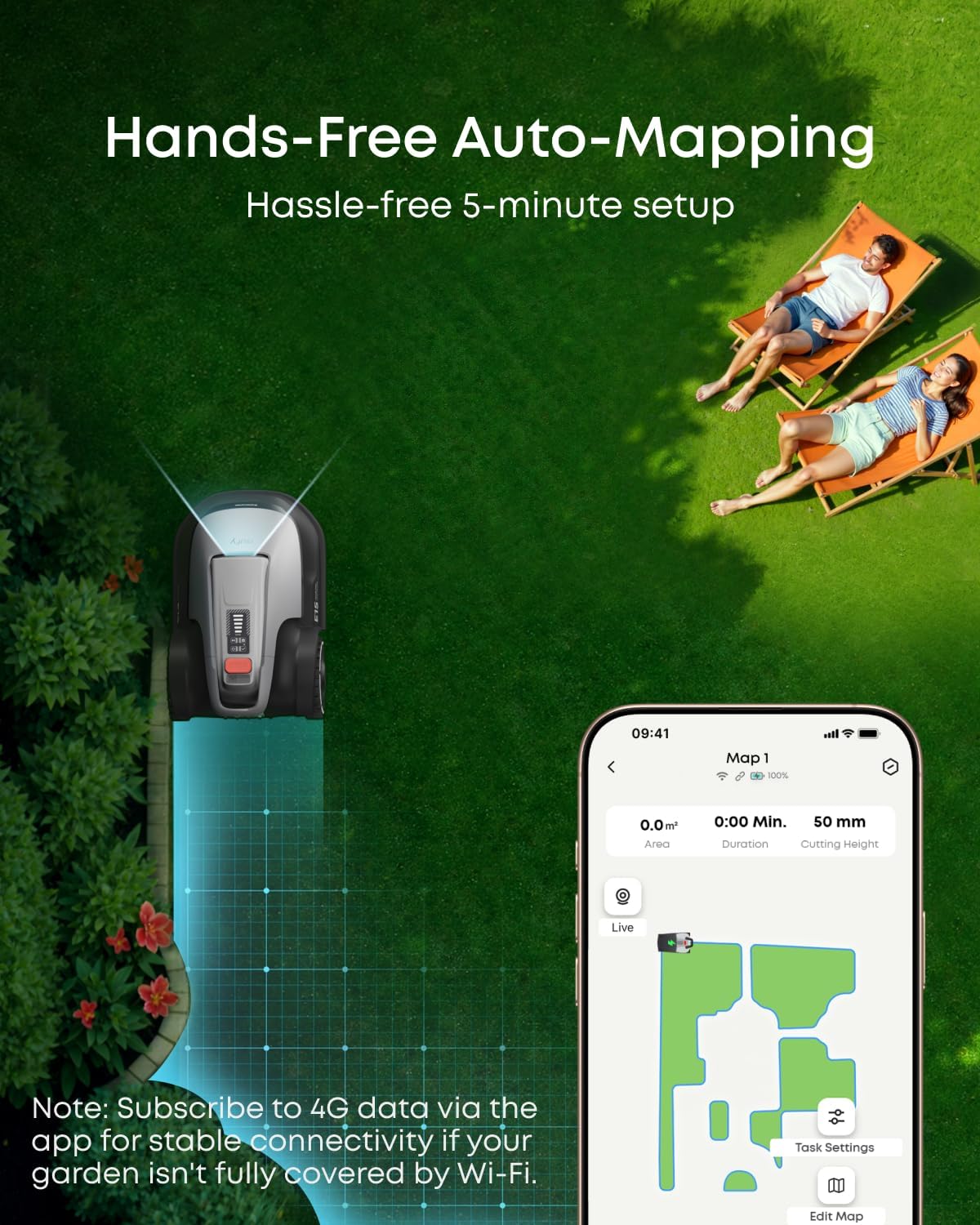 eufy Robot Lawn Mower E15 + SoloCam S340 Bundle