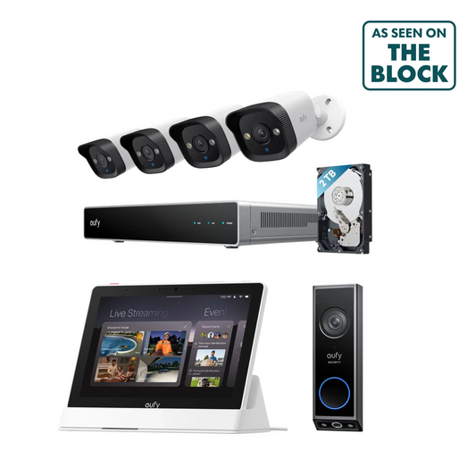 eufy E40 NVR 4-Bullet System + Doorbell E340 + Smart Display E10