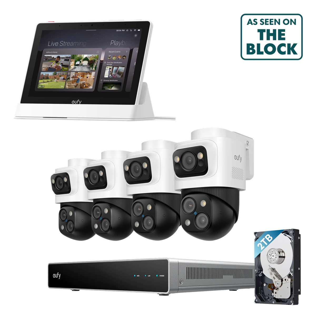 eufy Smart Display E10 + eufy PoE NVR Security System S4 Max