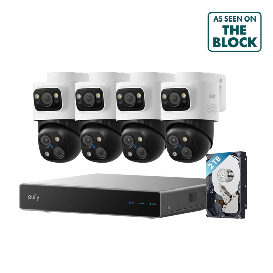 eufy S4 Max NVR POE 24/7 Security System - 4 x PTZ Cameras