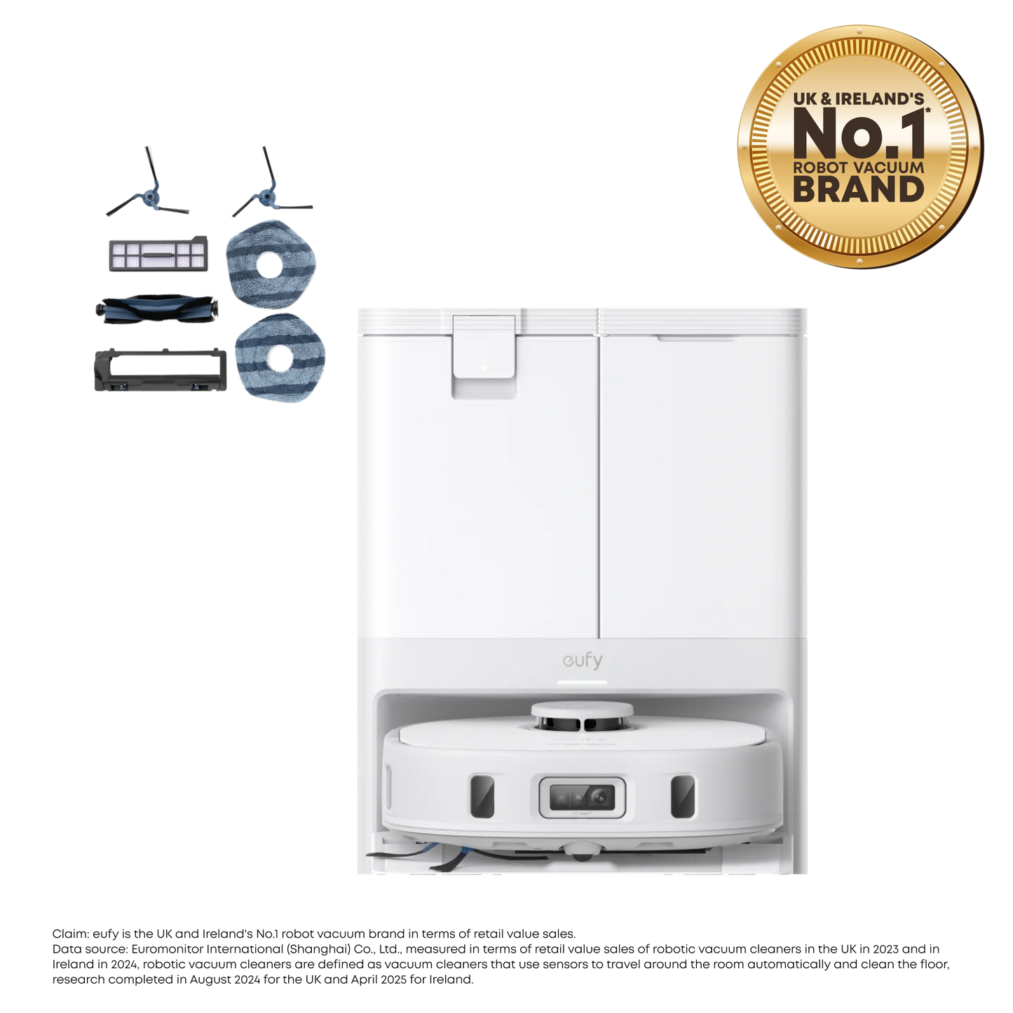 eufy X10 Pro Omni White with Replacement Parts Kit