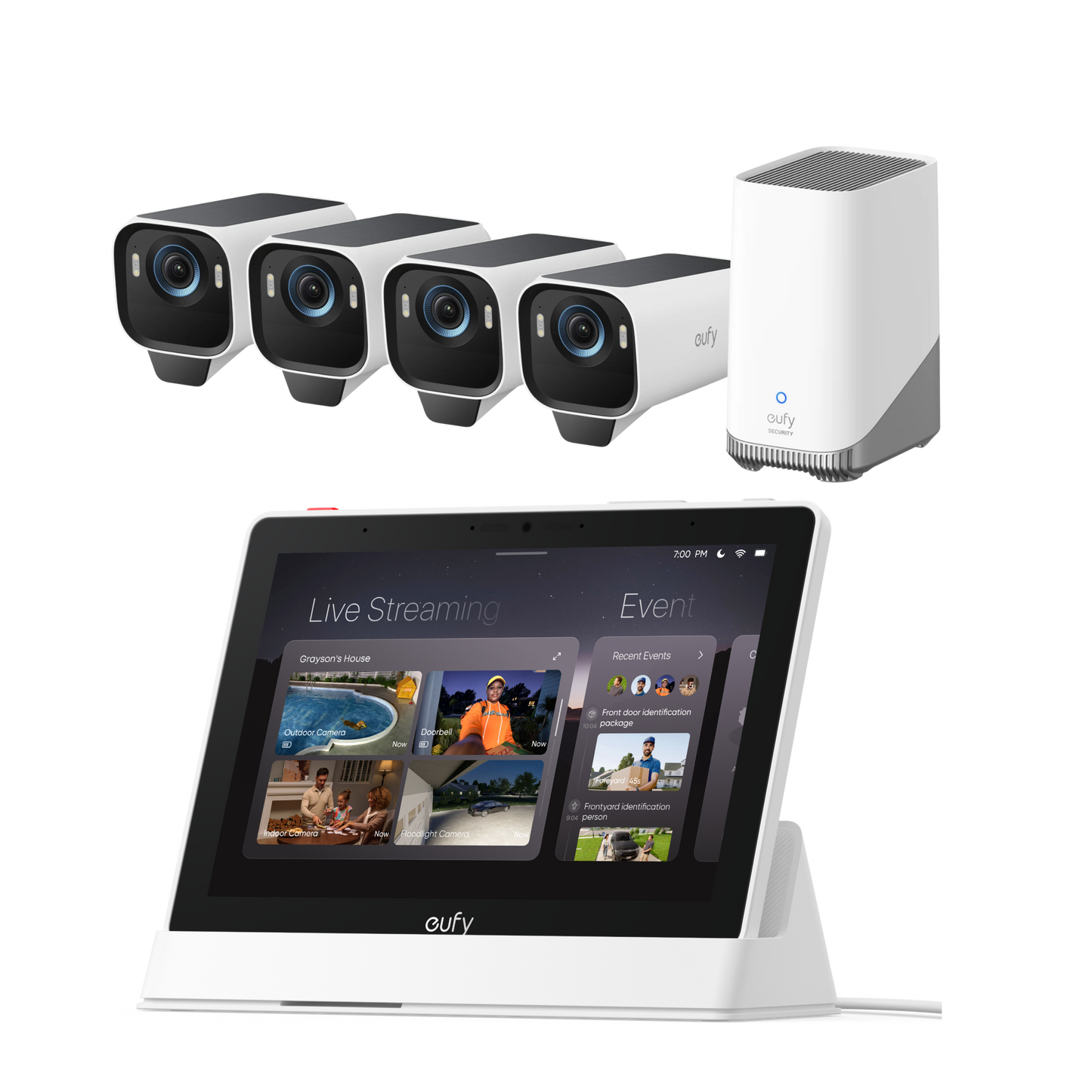 eufy Smart Display E10 + eufyCam S3 Pro 4-Cam Kit