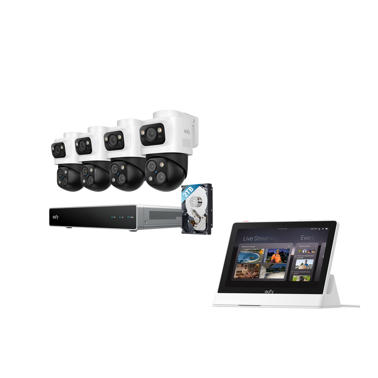 eufy Smart Display E10 + eufy PoE NVR Security System S4 Max