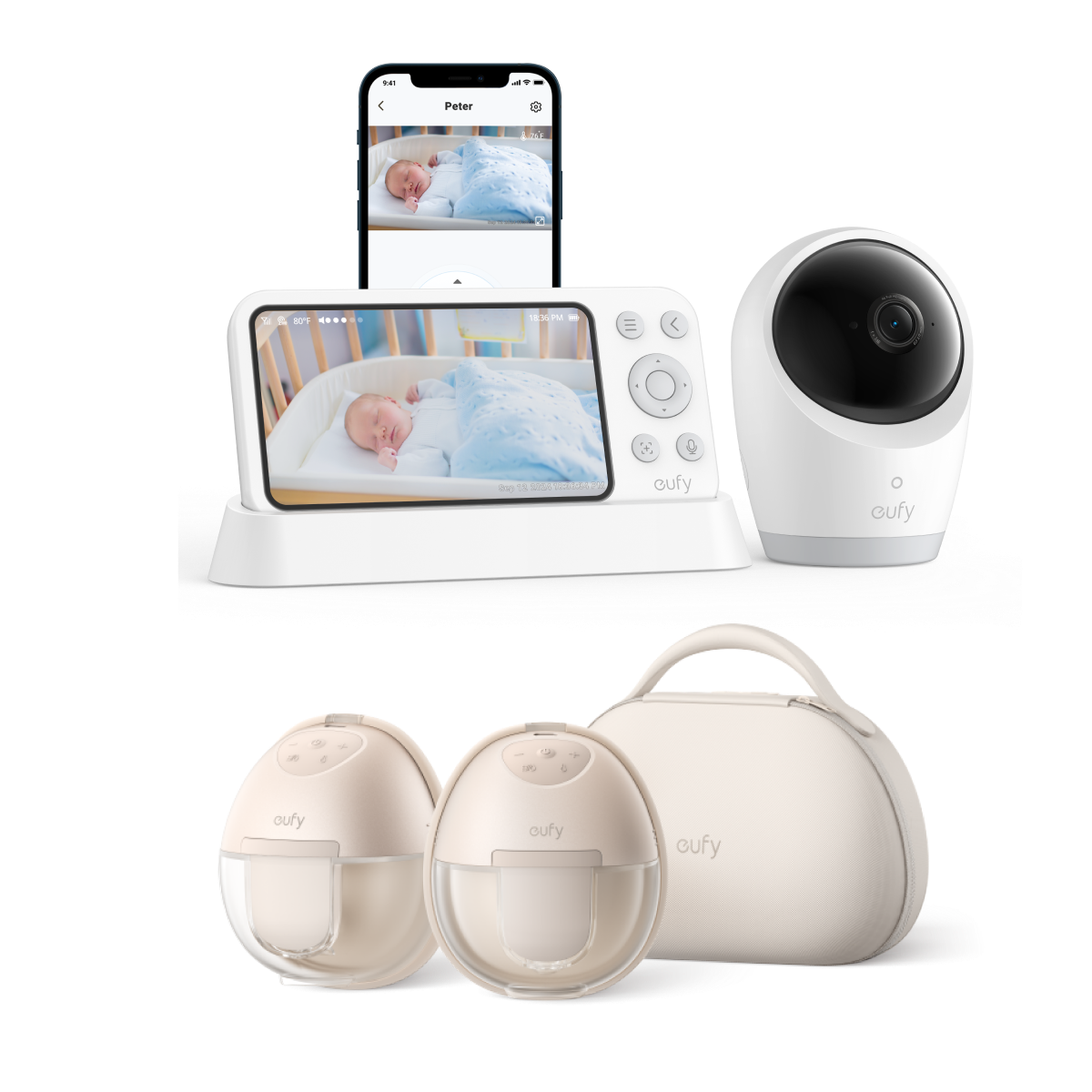 eufy Breast Pump S1 Pro and Baby Monitor E21