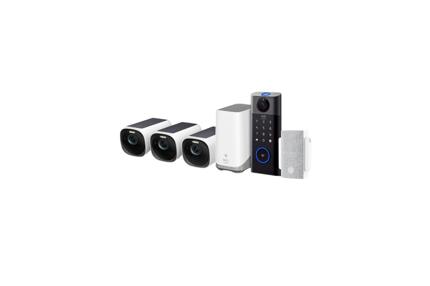 EUFYCAM 3 THREE PACK + VIDEO SMART LOCK COMBO