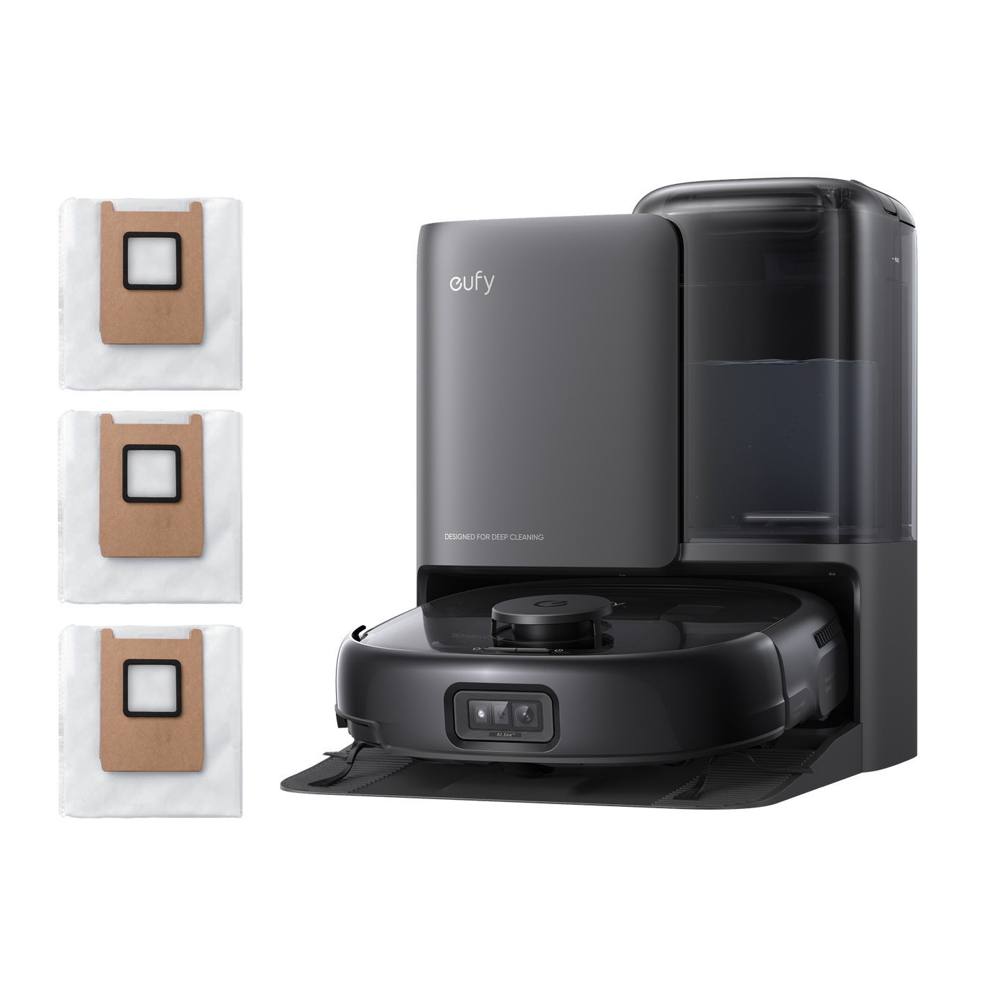 eufy Omni Robot Vacuum and Mop Combo E25 Auto-Empty & Self-Cleaning All-in-One Station and Official Dust Bags