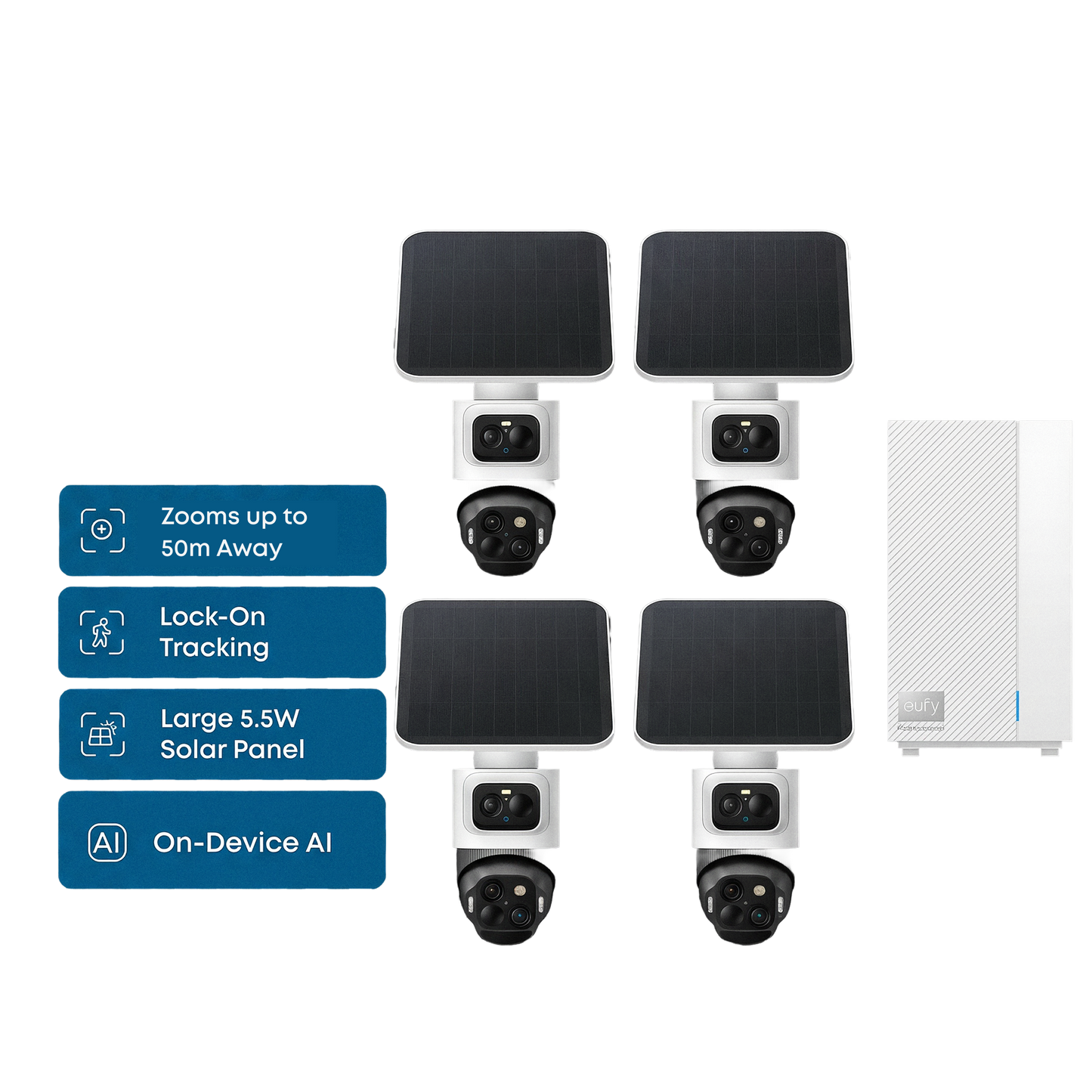 eufyCam S4 (4-Cam Kit) + eufy HomeBase™ Professional S1