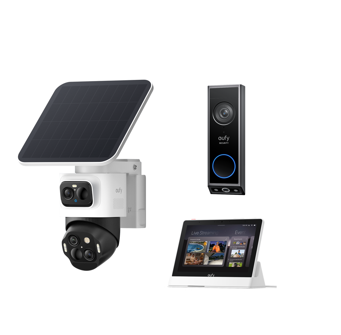 eufyCam S4 +Smart Display E10 + Video Doorbell E340
