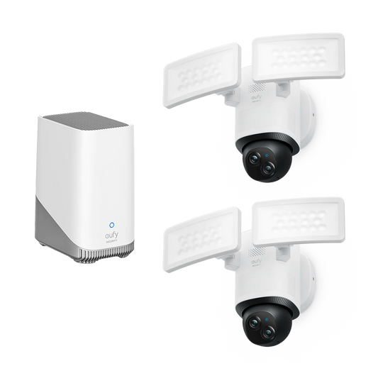Floodlight Camera E340 (2-Cam Pack) + eufy HomeBase™ S380