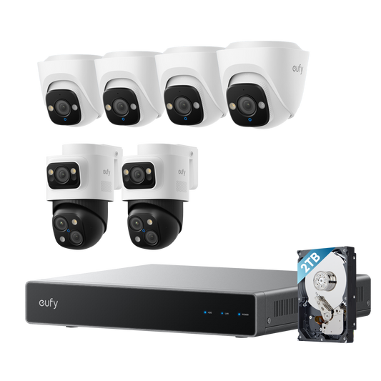 eufy PoE NVR CCTV Security System E41 (4 PoE E41 Add-on Cams) + 2 PoE S4 Add-on Cams