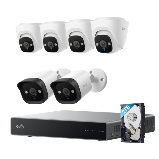 eufy PoE NVR CCTV Security System E41 (4 PoE E41 Add-on Cams) + 2 PoE E40 Add-on Cams