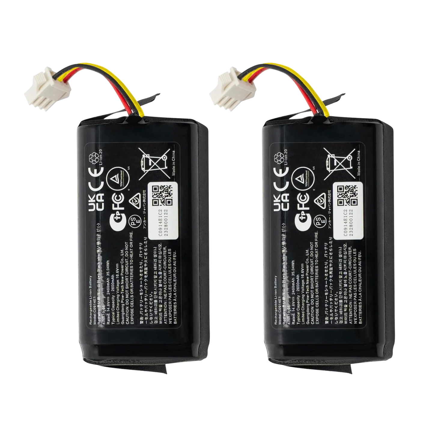 eufy RoboVac Replacement Battery Pack*2, Compatible with X10 Pro Omni