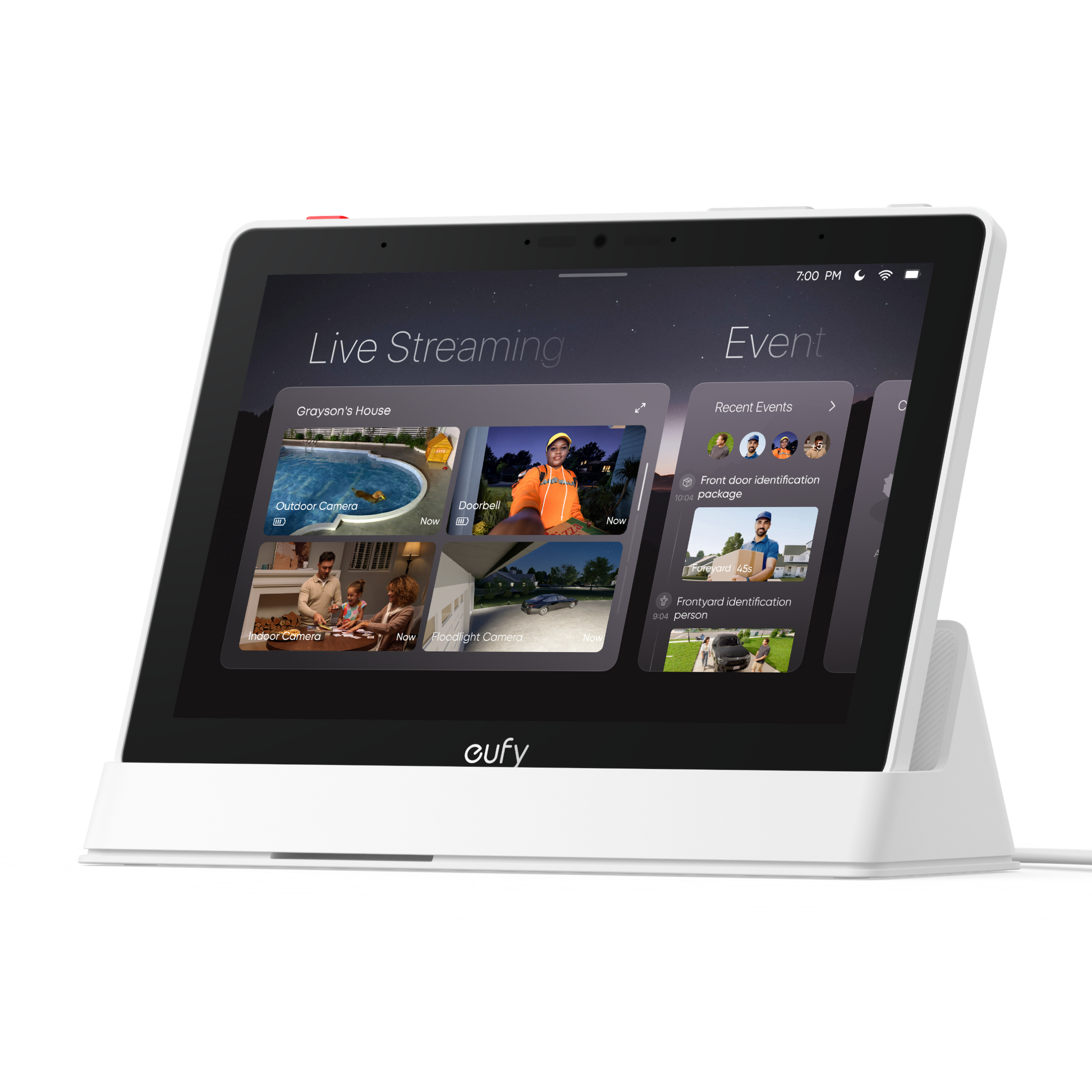 eufy smart display for live camera streaming and event monitoring