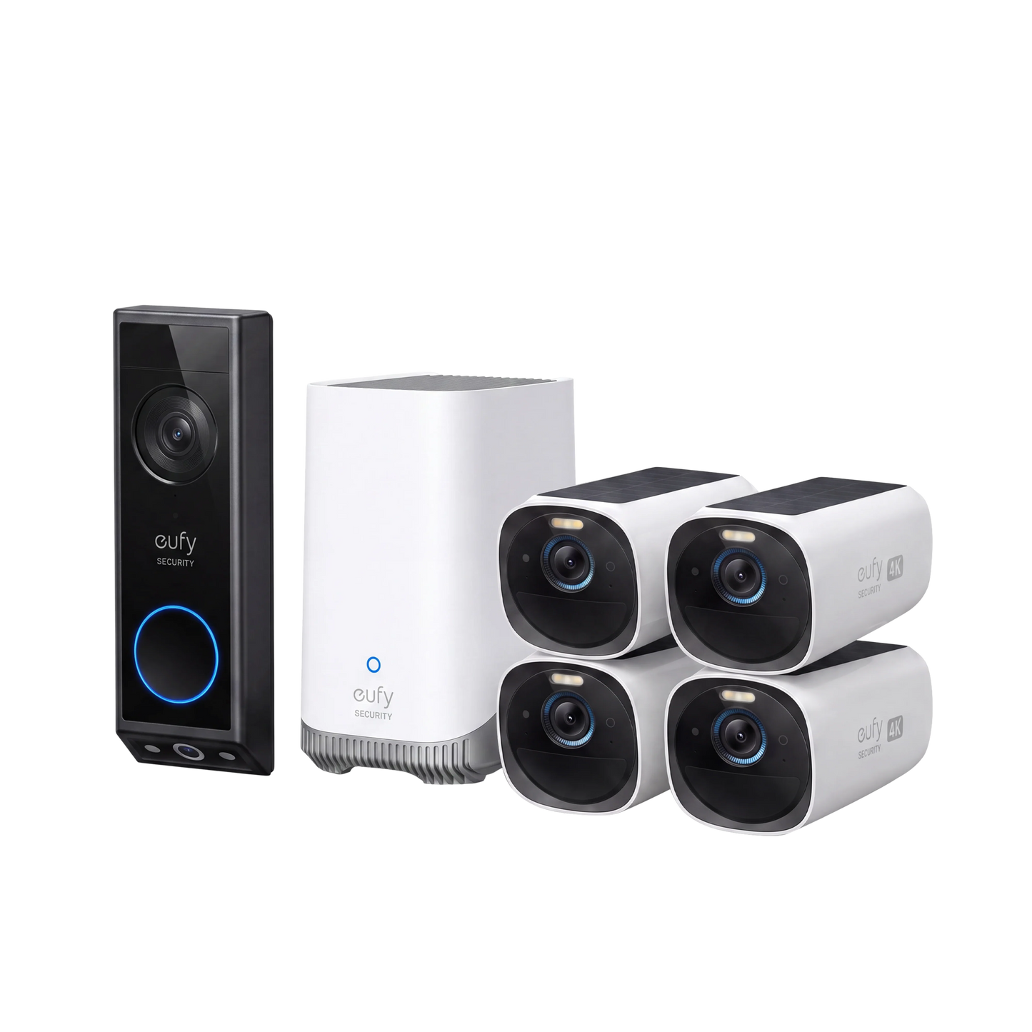 eufyCam 3 (S330) 4-Cam Kit + Dual Video Doorbell E340