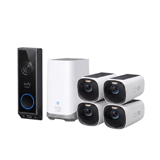eufyCam 3 (S330) 4-Cam Kit + Dual Video Doorbell E340