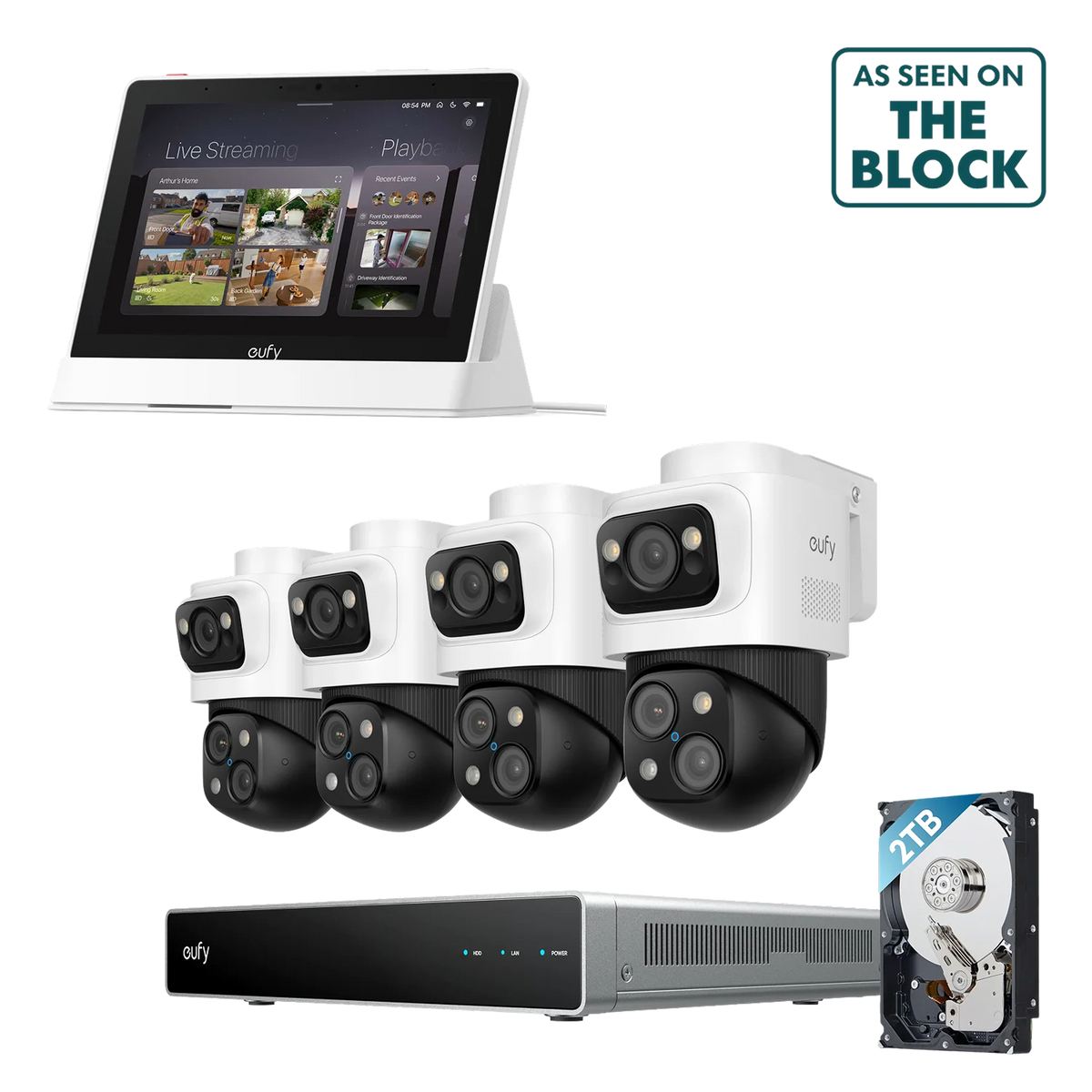eufy Smart Display E10 + eufy PoE NVR Security System S4 Max