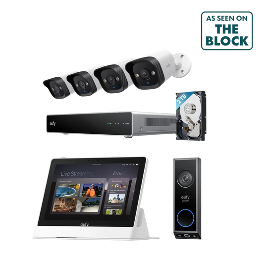 eufy E40 NVR 4-Bullet System + Doorbell E340 + Smart Display E10