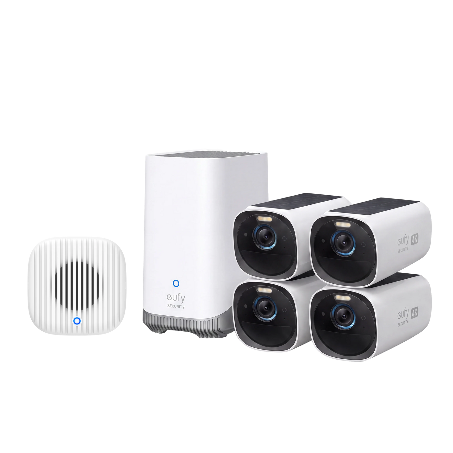 eufyCam 3 (S330) 4-Cam Kit with HomeBase 3 & Video Doorbell Chime 2