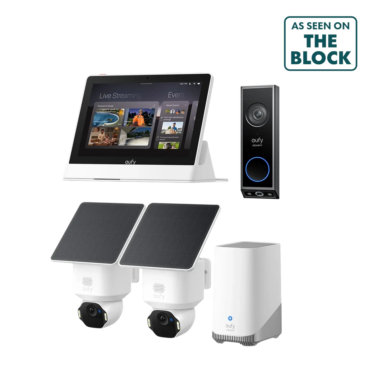 SoloCam E42 (2 pack) + Doorbell E340 + Display E10