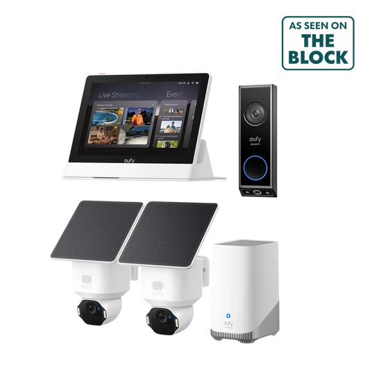 SoloCam E42 (2 pack) + Doorbell E340 + Display E10