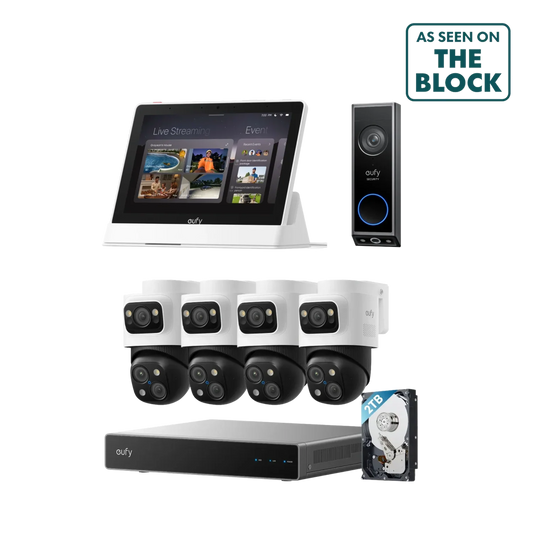 eufy S4 Max NVR 4-PTZ System + Doorbell E340 + Smart Display E10