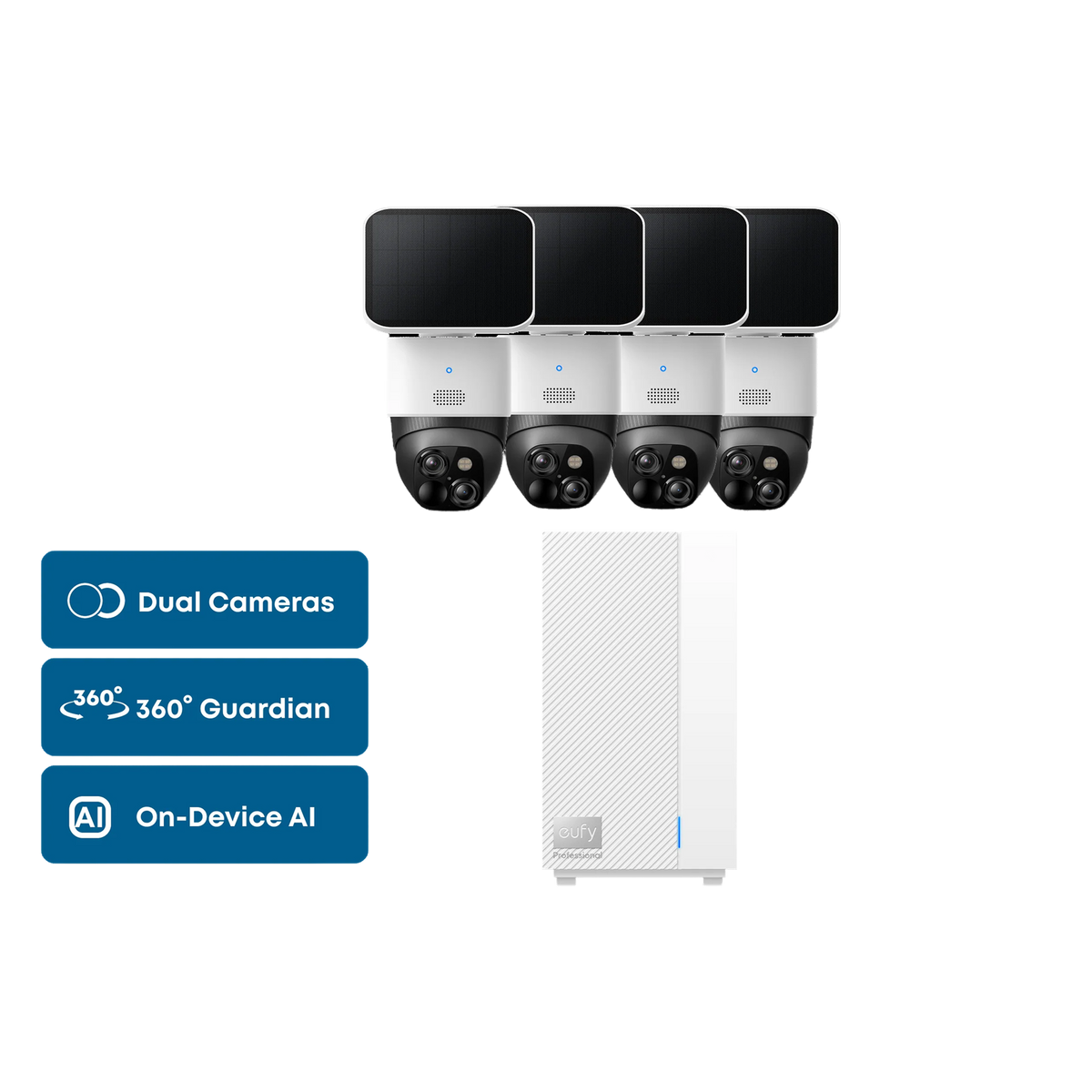eufy SoloCam S340 (4-Cam Kit) + eufy HomeBase™ Professional S1