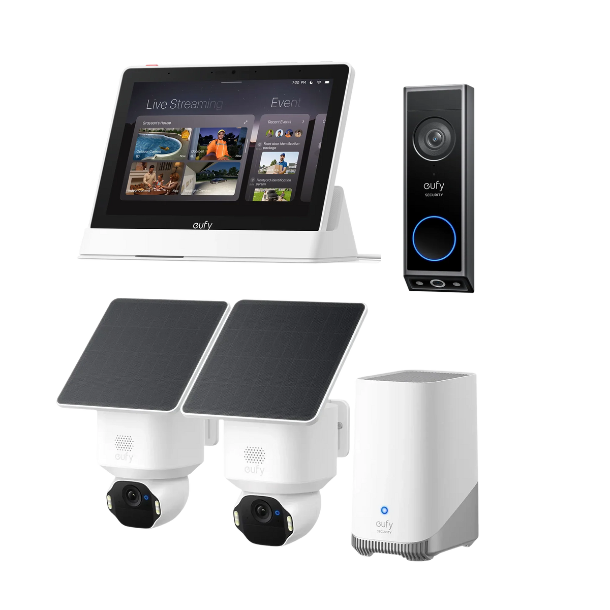 SoloCam E42 (2 pack) + Doorbell E340 + Display E10