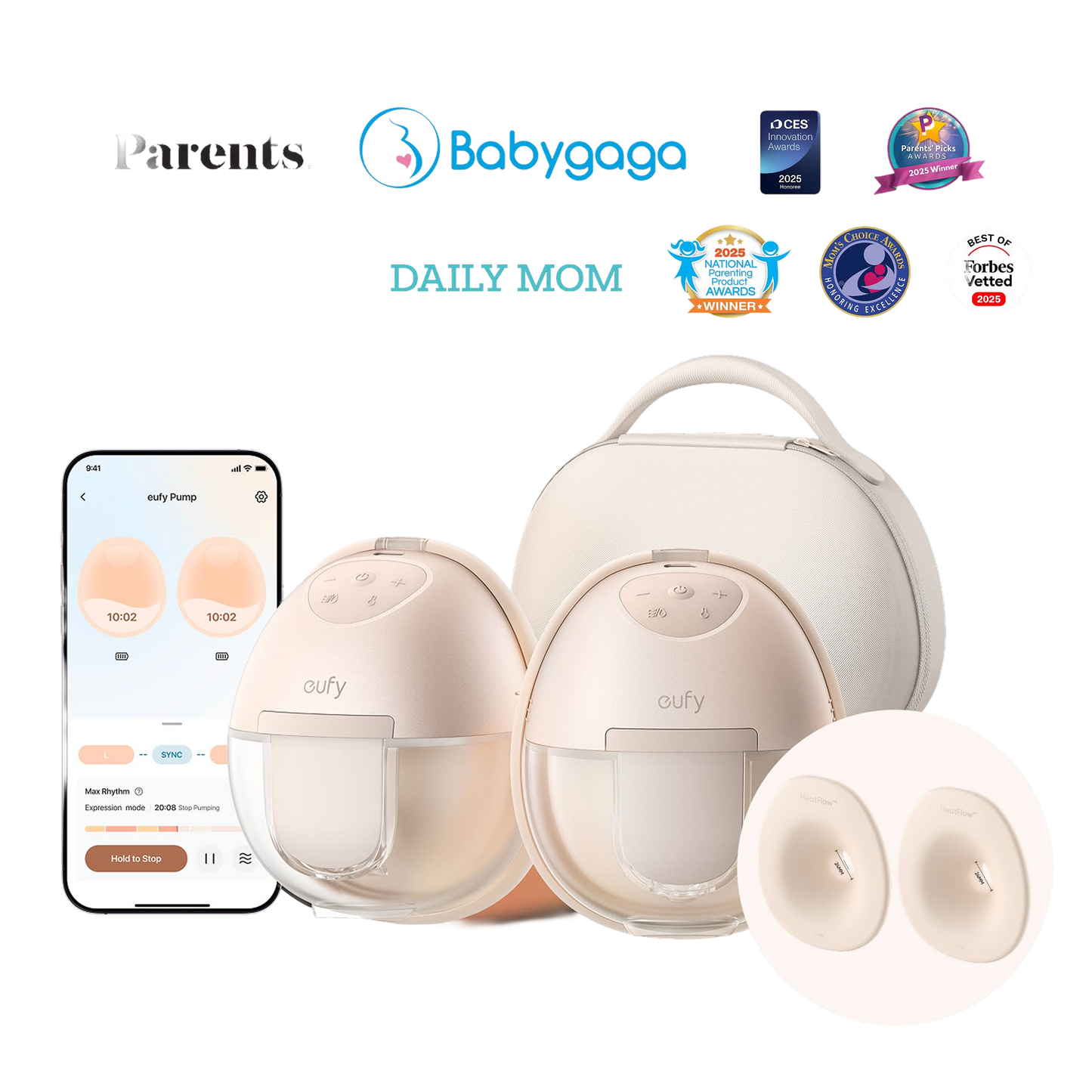 eufy Breast Pump S1 Pro & Original 27mm Flange (2-Pack)