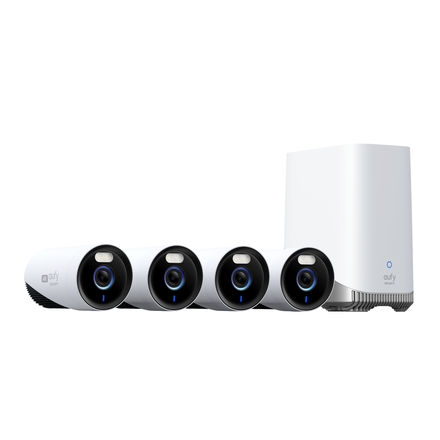 eufyCam Professional (E330) 24/7 Recording 4-Pack with HomeBase 3