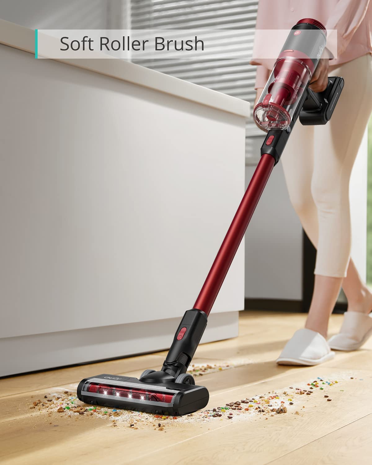 eufy HomeVac Soft Roller Brush for S11 Lite, Red