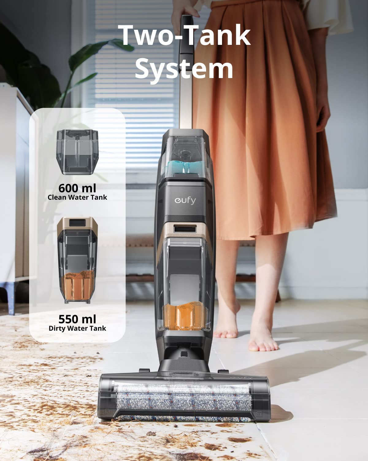 eufyClean WetVac Hard Floor Cleaner For WetVac W31, Child and pet-friendly,280ml