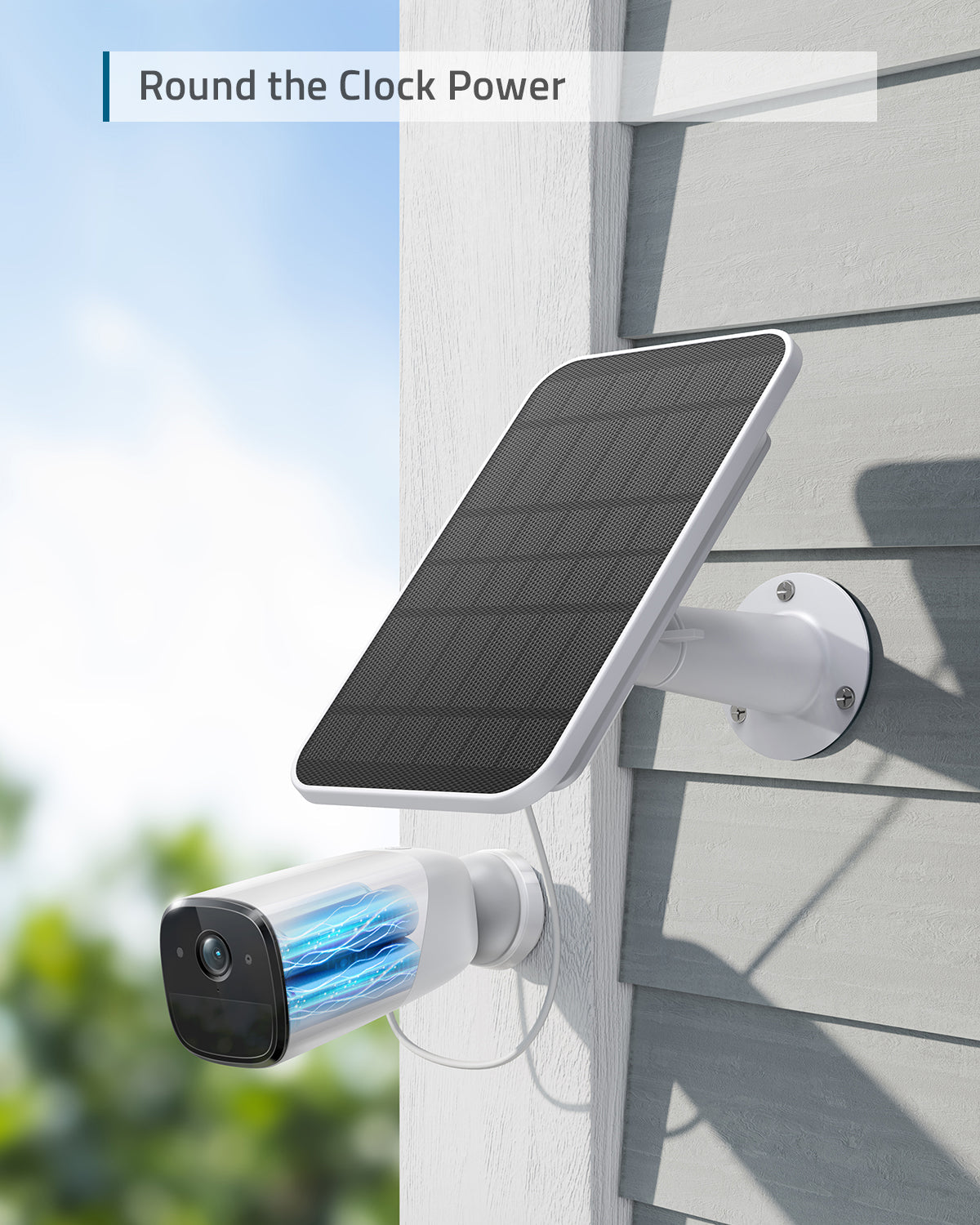 outdoor security camera solar panel